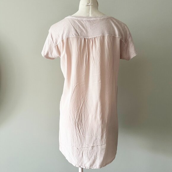 AG Adriano Goldschmied T-Shirt Womens Size S Light Pink with Real Silk Back - Picture 2 of 6